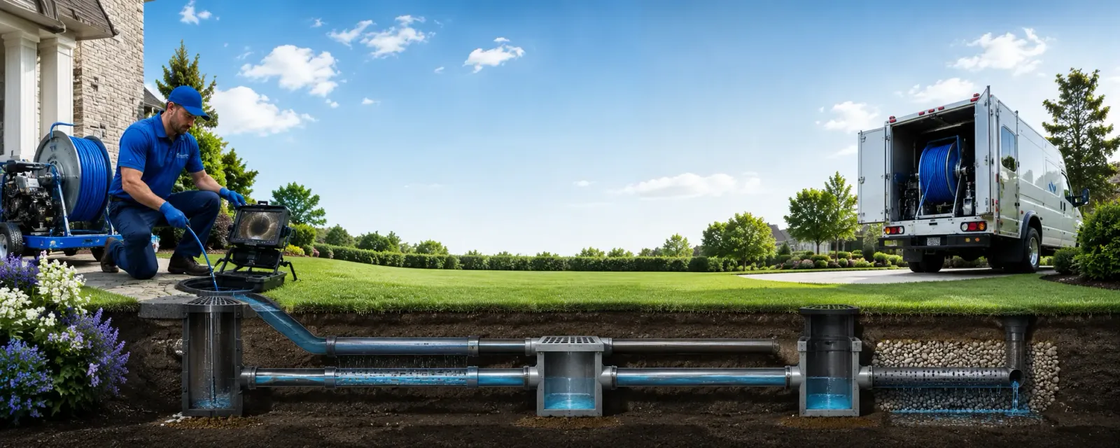 Outdoor drain cleaning information for Strawberry Valley, CA